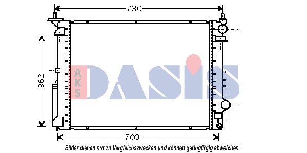 AKS DASIS radiatorius, variklio aušinimas 180034N